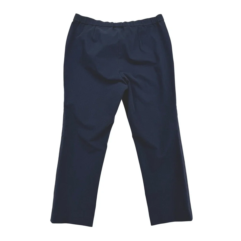 Theory Basic Pull On Pant Women 12 Navy Blue Good Approach Twill Straight